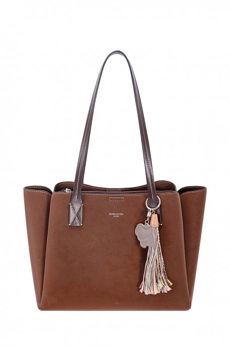 CM8561 Sac épaule shopping David Jones : couleur:Boue Rouge (RED MUD)