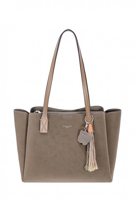 CM8561 David Jones Shopping Shoulder Bag : colour:WARM GREY SAND