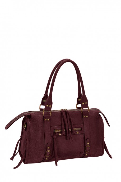 CM8776 David Jones Vintage Leather Effect Duffel Handbag