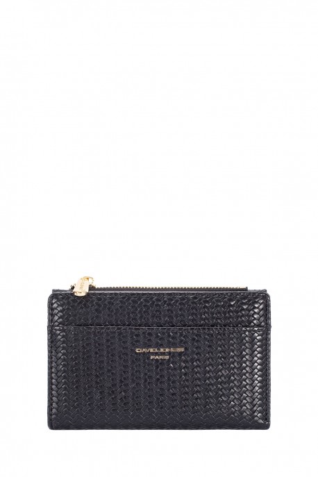 P174 Portefeuille motif cuir tressé David Jones