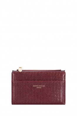 P174 Portefeuille motif cuir tressé David Jones