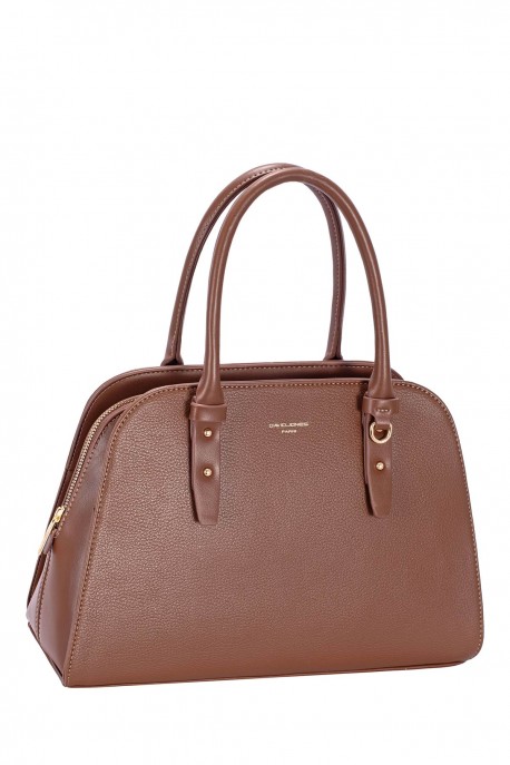 CM8667 Sac à main bowling David Jones : couleur:Boue Rouge (RED MUD)