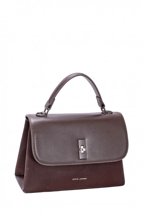 CM8293-1 Sac à main à rabat David Jones : couleur:HOT CHOCOLAT