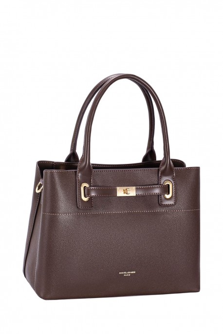 CM8353-1 Sac à main seau déco ceinture David Jones : couleur:SANDALWOOD BROWN