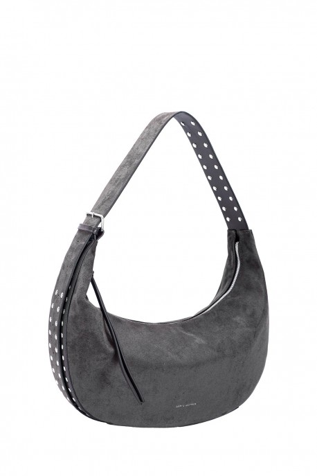 CM8587 Sac épaule besace Clouté David Jones : couleur:Noir (Black)