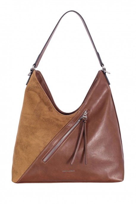 CM8597 David Jones Hobo Shoulder Bag : colour:RED MUD