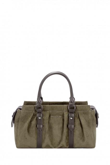 CM8598 David Jones Nubuck Effect Duffel Handbag : colour:MIST MOSS