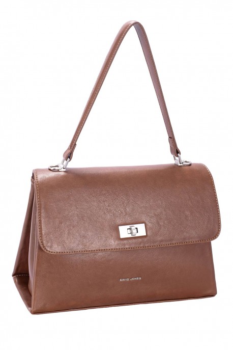 CM8672 David Jones Flap Satchel Shoulder Bag : colour:RED MUD