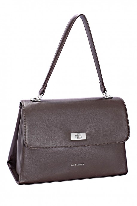 CM8672 Sac épaule cartable à rabat David Jones : couleur:WENGE WOOD