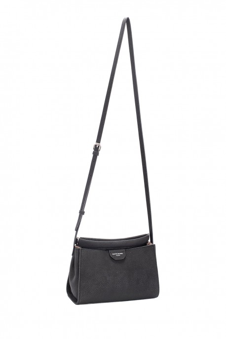CM8733 Sac épaule forme croissant effet Nubuck David Jones : couleur:Noir (Black)