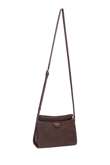 CM8733 Sac épaule forme croissant effet Nubuck David Jones : couleur:SANDALWOOD BROWN