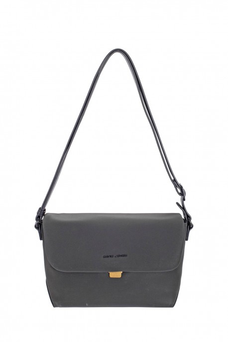 CM8739 David Jones Flap Shoulder Bag : colour:JET BLACK