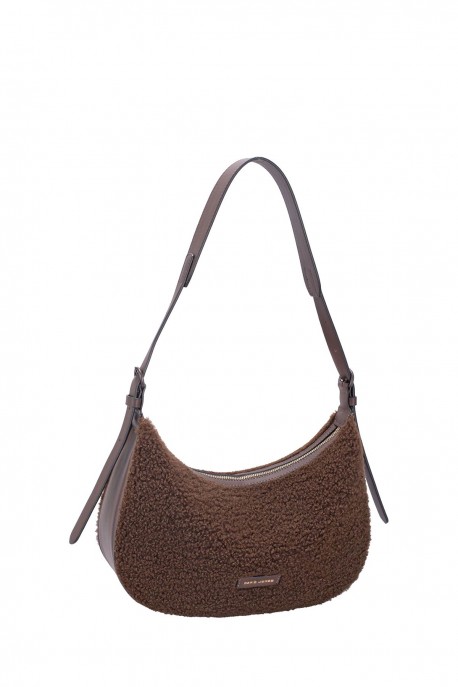 CM8608 Sac épaule hobo mouton David Jones : couleur:HOT CHOCOLAT