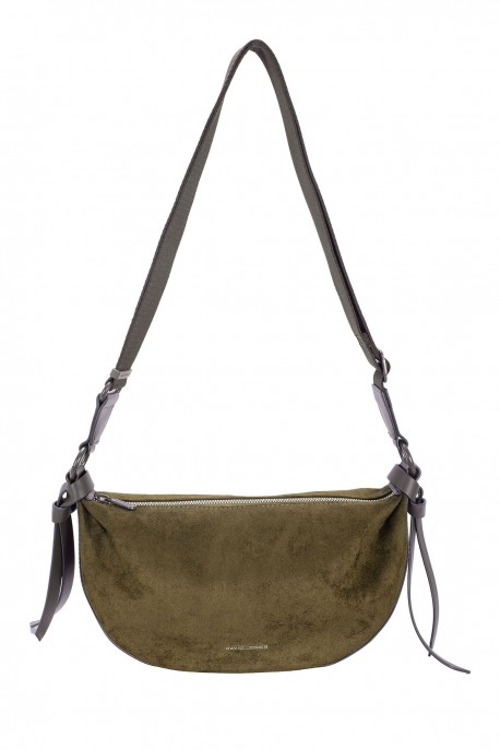 CM8617 Sac bandoulière effet velour nubuck David Jones : couleur:Mousse des brumes (MIST MOSS)