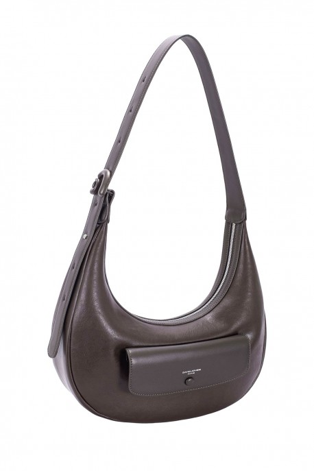 CM8630 David Jones Crescent Shoulder Bag : colour:WENGE WOOD