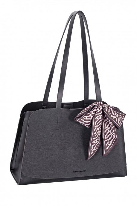 CM8695 Sac épaule Trapèze David Jones : couleur:Noir de jais (JET BLACK)
