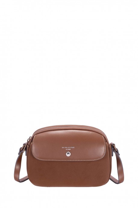 CM8699 Sac bandoulière à rabat David Jones : couleur:Boue Rouge (RED MUD)