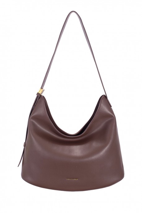 CM8700 David Jones Hobo Bucket Shoulder Bag : colour:HOT CHOCOLAT