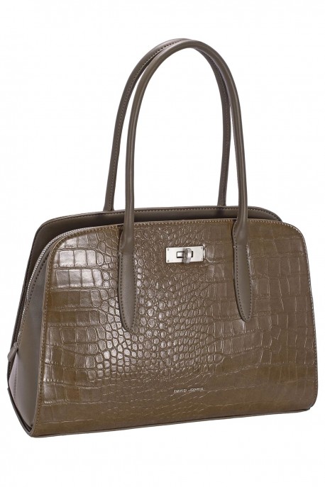 CM8706 David Jones Crocodile Bowling Handbag