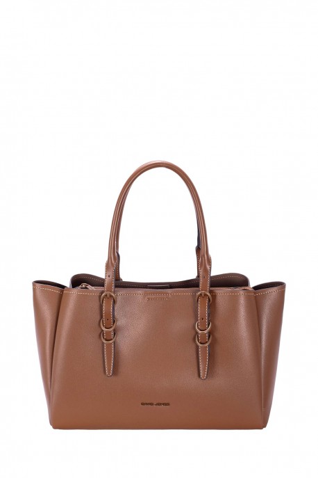 CM8715 Sac à main à ailettes David Jones : couleur:Boue Rouge (RED MUD)