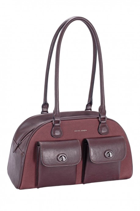 CM8728 David Jones Bowling Shoulder Bag : colour:D.Bordeaux