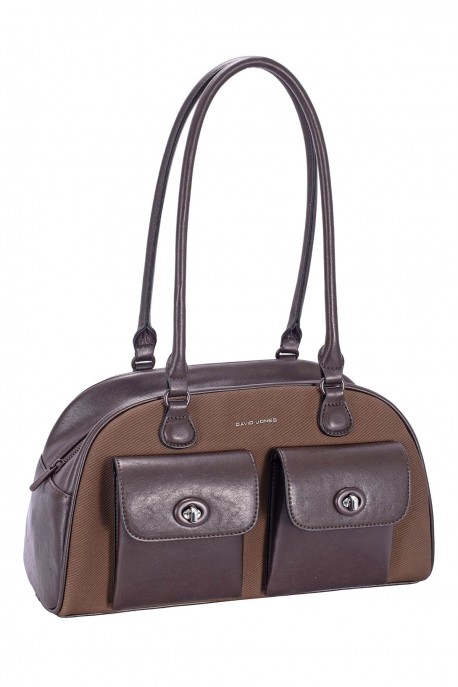 CM8728 David Jones Bowling Shoulder Bag : colour:HOT CHOCOLAT