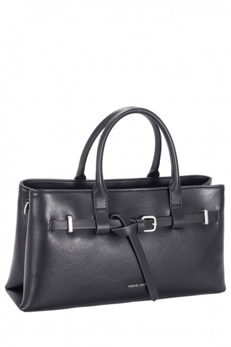 CM8563 Sac à main mini cabas Tressé David Jones : couleur:Noir (Black)