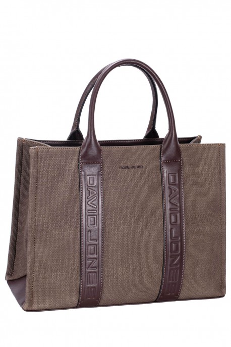 CM8613 David Jones Tote Handbag : colour:HOT CHOCOLAT