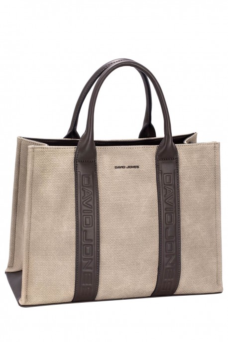 CM8613 Sac à main Cabas David Jones : couleur:Taupe chaud (WARM TAUPE)