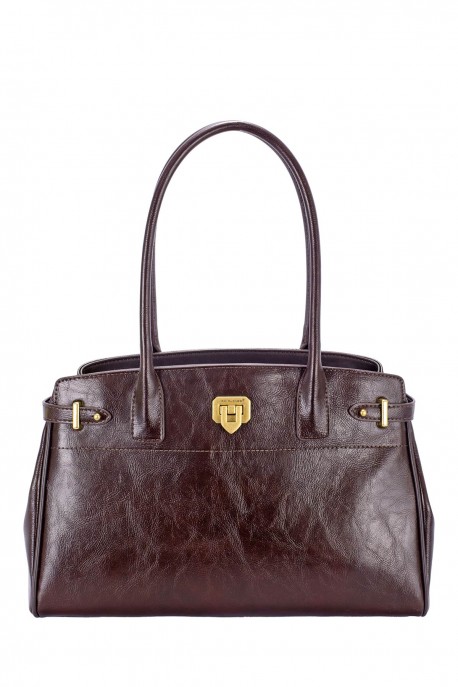 CM8769 David Jones Flared A-Line Shoulder Bag : colour:HOT CHOCOLAT
