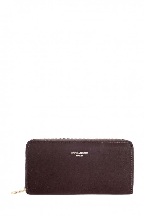 P175-510 David Jones Nubuck Effect Wallet : colour:HOT CHOCOLAT