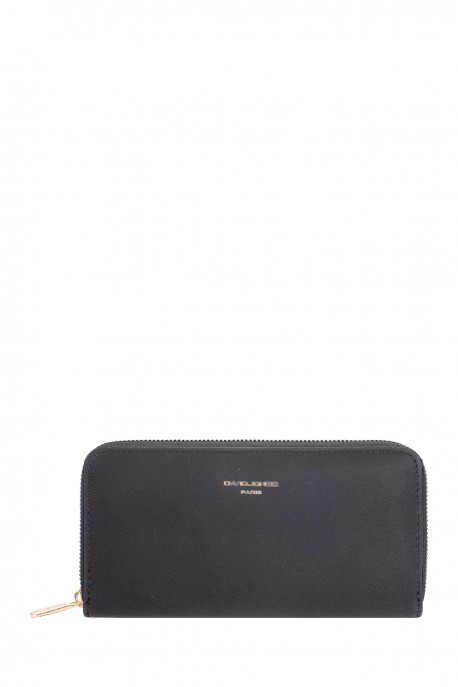 P175-510 Portefeuille effet Nubuck David Jones : couleur:Noir de jais (JET BLACK)