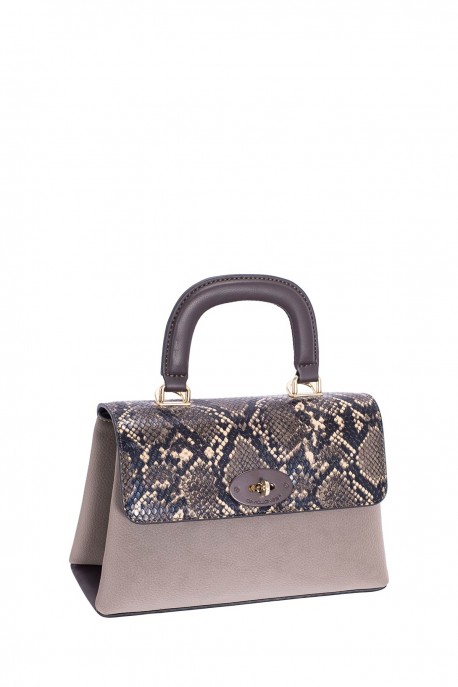 CM8638 David Jones python flap handbag : colour:FUNGI