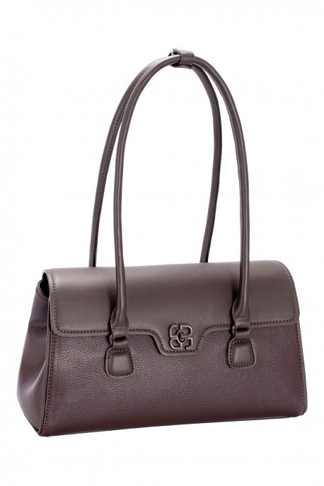 CM8652 David Jones Flap Duffel Shoulder Bag : colour:HOT CHOCOLAT