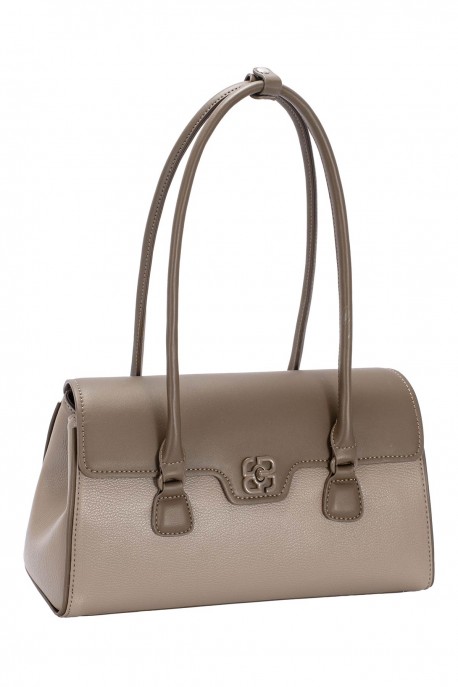CM8652 David Jones Flap Duffel Shoulder Bag : colour:WARM GREY SAND