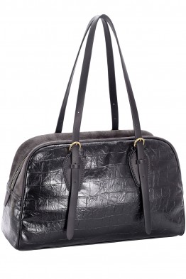 CM8679 David Jones Crocodile Bowling Handbag