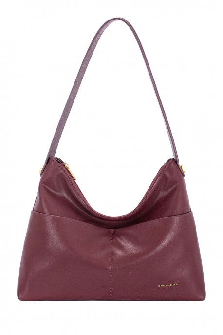 CM8709 Sac épaule hobo David Jones : couleur:Bordeaux fonc&eacute; (D.Bordeaux)