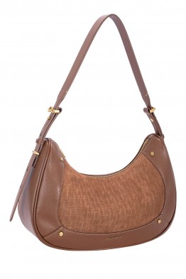 CM8719 Sac épaule forme croissant Monogramme David Jones