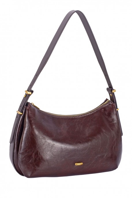 CM8768 David Jones Flared A-Line Shoulder Bag : colour:HOT CHOCOLAT