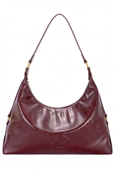 CM8774 Sac épaule hobo trapèze David Jones : couleur:Bordeaux fonc&eacute; (D.Bordeaux)