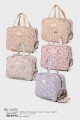 BG-6492 Sac à langer textile porté main motif fleurs liberty