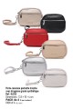 KJ252 Brioche-style clutch purse with a textured synthetic leather wrist strap