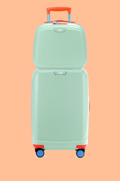 ELITE X LIGHTREE PURE JOY Cabin Suitcase and Make-up Case – Pastel green