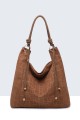 BV-11163 Sac à main hobo texture croco nubuck