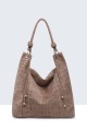 BV-11163 Sac à main hobo texture croco nubuck