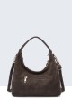 BV-11165 Sac à main hobo texture patchwork nubuck