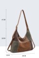 BV-11166 Sac à épaule bandoulière hobo texture patchwork nubuck