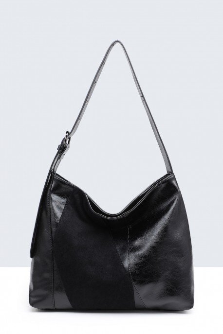 BV-29062 Patchwork hobo shoulder bag