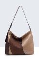 BV-29062 Patchwork hobo shoulder bag