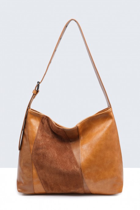 BV-29062 Patchwork hobo shoulder bag : colour:Yellow